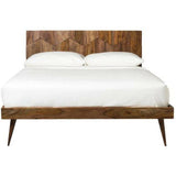 79 Inch King Bed Brown Natural Mid-Century Modern Beds LOOMLAN By Moe's Home