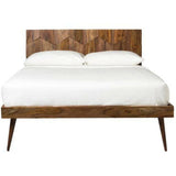 Retro Style Wood Queen Bed Frame Beds LOOMLAN By Moe's Home