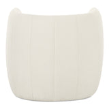 Francis Polyester and Solid Birch White Armless Accent Chair
