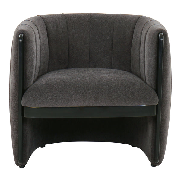 Francis Polyester and Plywood Grey Accent Arm Chair