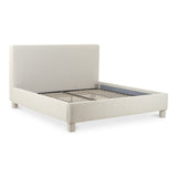 Ichigo Polyester and Wood Light Brown King Bed