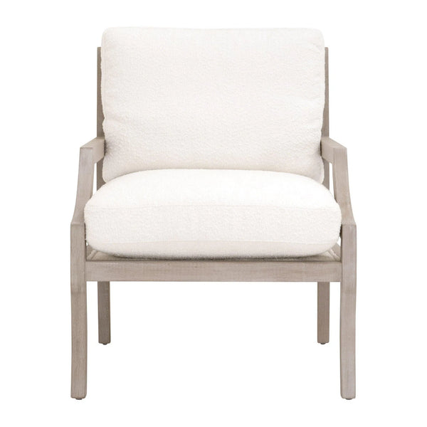 OPEN BOX Stratton Club Chair Boucle Snow Solid Beech Wood Club Chairs LOOMLAN By Essentials For Living