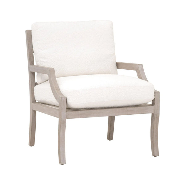 OPEN BOX Stratton Club Chair Boucle Snow Solid Beech Wood Club Chairs LOOMLAN By Essentials For Living