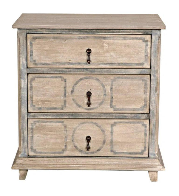 Livingston Wooden 3 Drawers Small Nightstand