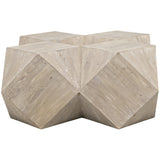 Icosahedron Old Wooden Geometric Coffee Table