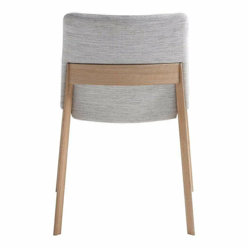 Oak Dining Chair Light Grey (Set Of 2) Grey Mid-Century Modern Dining Chairs LOOMLAN By Moe's Home
