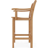 HiTeak-Oasis Teak Outdoor Bar Chair Sustainable-Outdoor Bar Stools-LOOMLAN