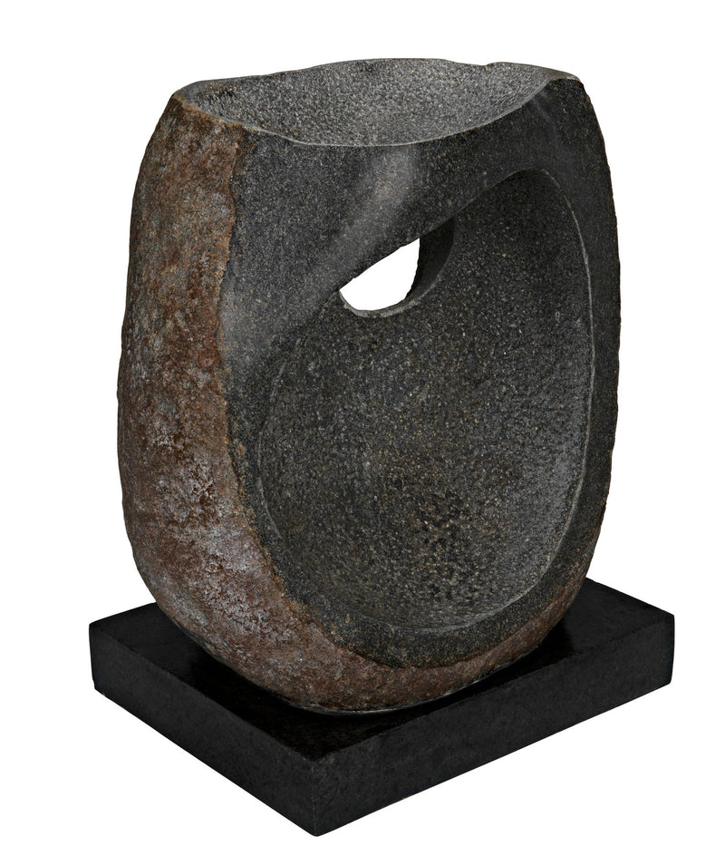 Object Felsen Sculpture-Statues & Sculptures-Noir-LOOMLAN