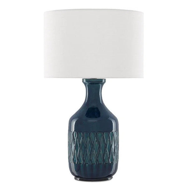 Ocean Blue Samba Blue Table Lamp Table Lamps LOOMLAN By Currey & Co
