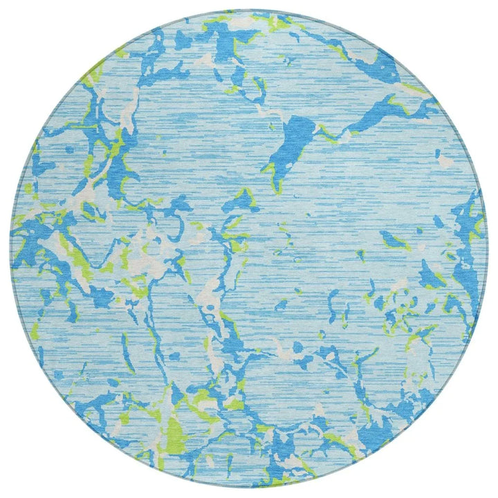 Oceana Sky Washable Indoor-Outdoor Rug-Outdoor Rugs-LOOMLAN Rugs-8' x 8'-LOOMLAN