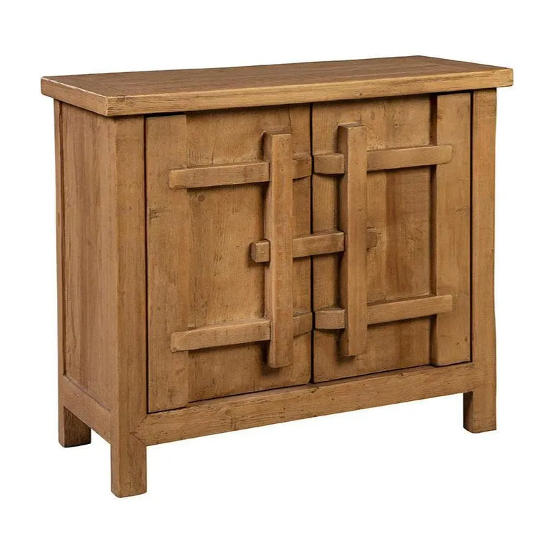 Odella Wooden Brown Side Cabinet-Accent Cabinets-Furniture Classics-LOOMLAN