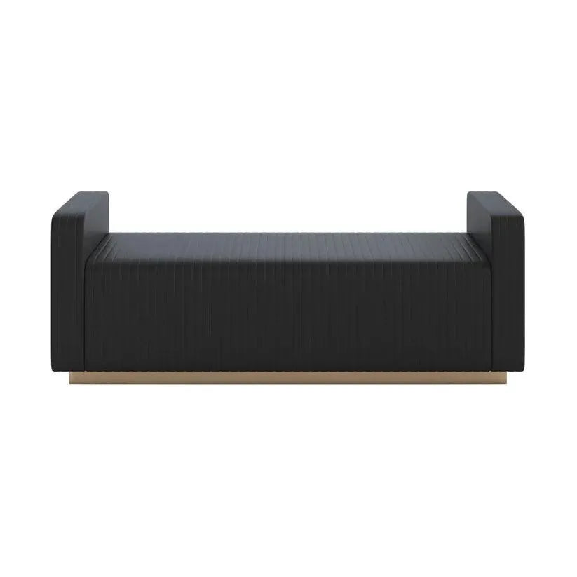 Odette Leather Backless Bedroom Bench