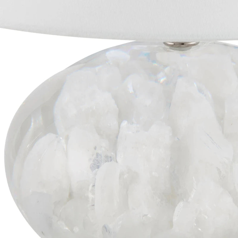 Odette White Quartz Table Lamp-Table Lamps-Currey & Co-LOOMLAN