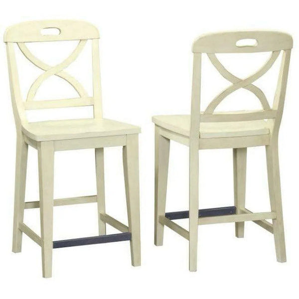 Off White Counter Height Stool - Buttermilk Finish Counter Stools LOOMLAN By Panama Jack