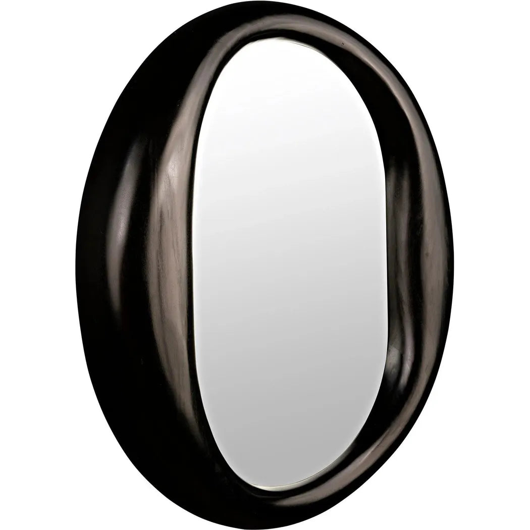 Oh Mirror, Charcoal Black Round Wall Mirror