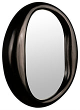 Oh Mirror, Charcoal Black Round Wall Mirror-Wall Mirrors-Noir-LOOMLAN