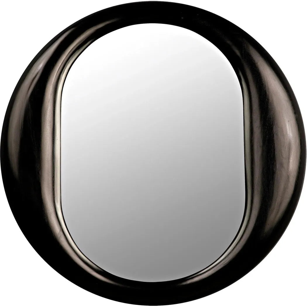 Oh Mirror, Charcoal Black Round Wall Mirror