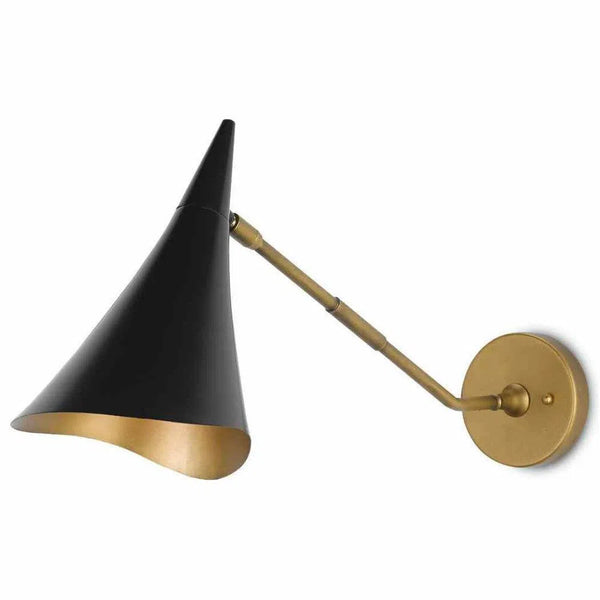 Oil Rubbed Bronze Antique Brass Library Wall Sconce Wall Sconces LOOMLAN By Currey & Co