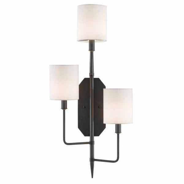 Oil Rubbed Bronze Knowsley Wall Sconce Left Wall Sconces LOOMLAN By Currey & Co