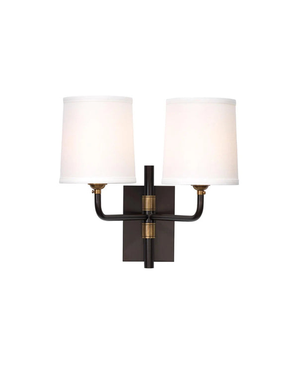 Oil Rubbed Bronze Lawton Double Arm Wall Sconce Wall Sconces LOOMLAN By Jamie Young