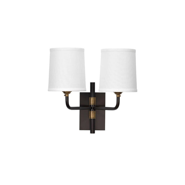 Oil Rubbed Bronze Lawton Double Arm Wall Sconce Wall Sconces LOOMLAN By Jamie Young