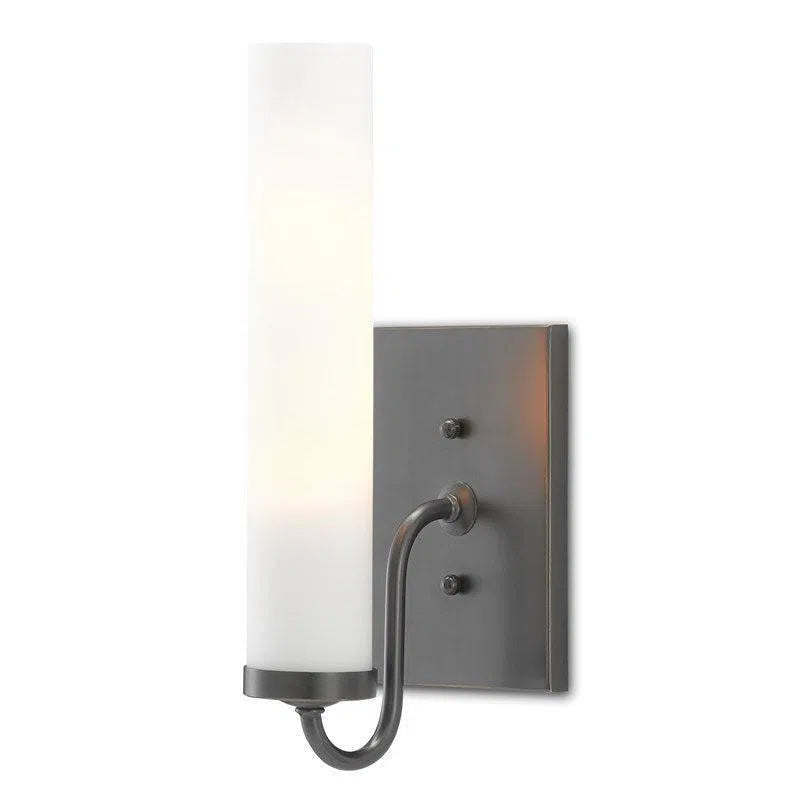 Oil Rubbed Bronze Opaque Glass Brindisi Bronze Wall Sconce Wall Sconces LOOMLAN By Currey & Co