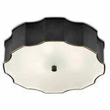 Oil Rubbed Bronze Wexford Bronze Flush Mount-Flush Mounts-Currey & Co-LOOMLAN