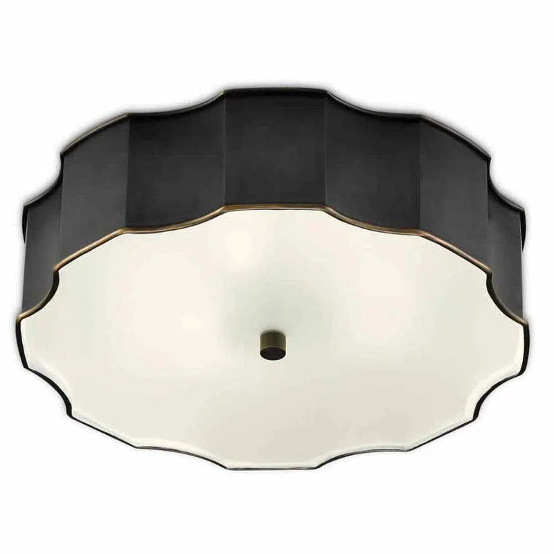 Oil Rubbed Bronze Wexford Bronze Flush Mount-Flush Mounts-Currey & Co-LOOMLAN