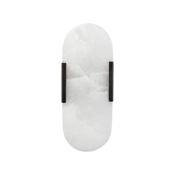 Oil Rubbed Bronze White Alabaster Delphi Wall Sconce Wall Sconces LOOMLAN By Jamie Young