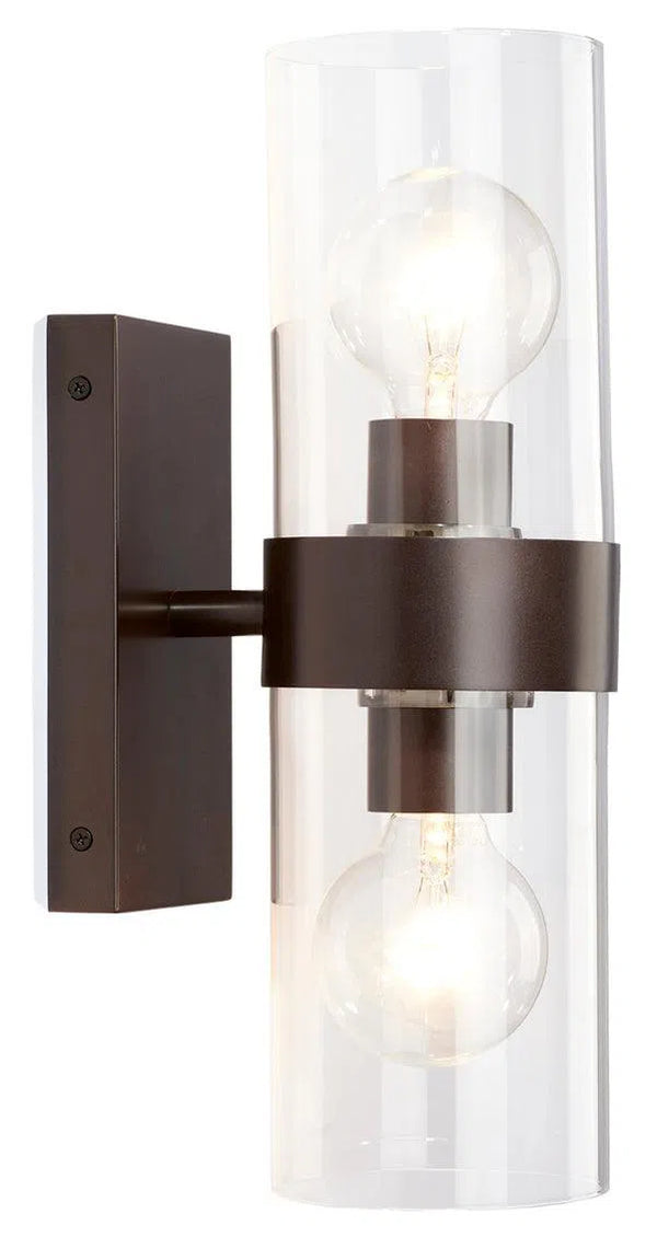 Oil Rubbed Bronze and Clear Glass Chatham Wall Sconce Wall Sconces LOOMLAN By Jamie Young