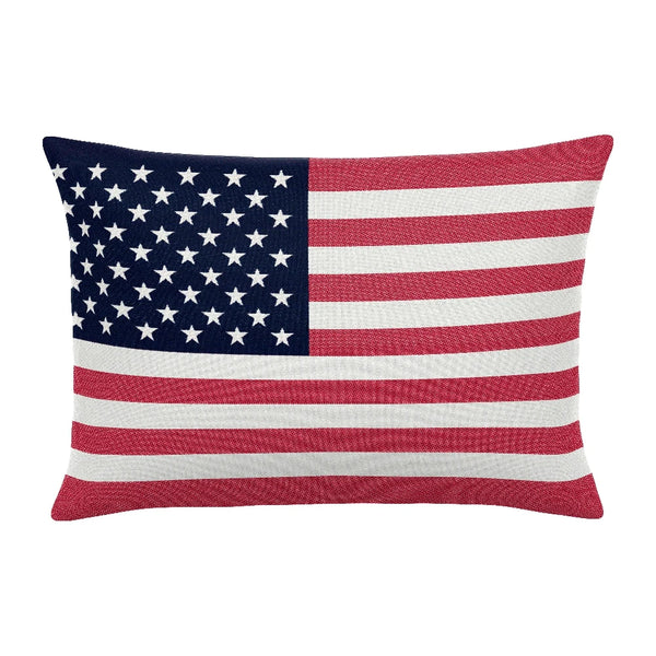 Old Glory Handmade Outdoor Pillow-Outdoor Pillows-Earnest Collection-LOOMLAN