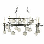 Old Iron Sethos Black Rectangular Chandelier