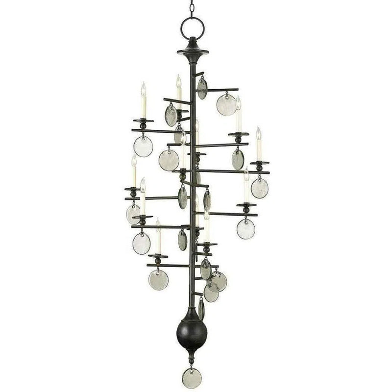 Old Iron Sethos Large Chandelier Chandeliers LOOMLAN By Currey & Co