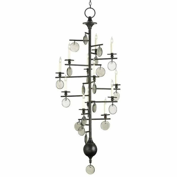 Old Iron Sethos Large Chandelier - LOOMLAN - Currey & Co - Chandeliers