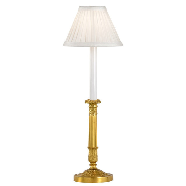 Old Paris Brass Candlestick Table Lamp