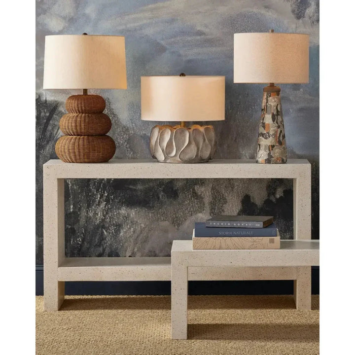 Oldwalls Concrete Grey Table Lamp - LOOMLAN - Currey & Co - Table Lamps