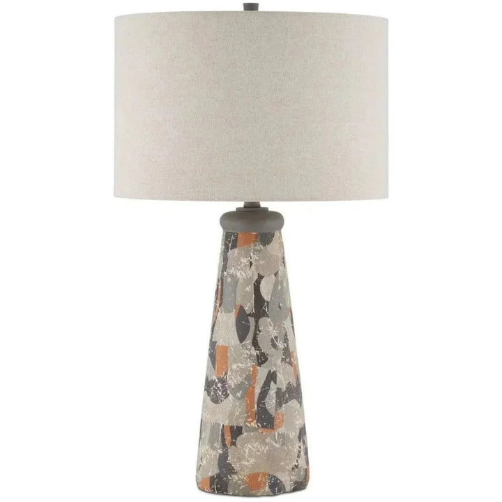 Oldwalls Concrete Grey Table Lamp - LOOMLAN - Currey & Co - Table Lamps
