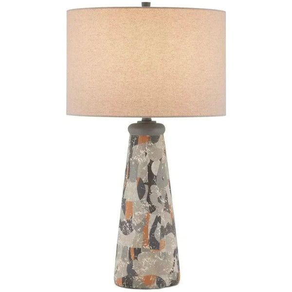 Oldwalls Concrete Grey Table Lamp - LOOMLAN - Currey & Co - Table Lamps