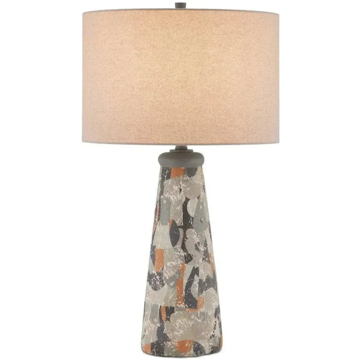 Oldwalls Concrete Grey Table Lamp - LOOMLAN - Currey & Co - Table Lamps