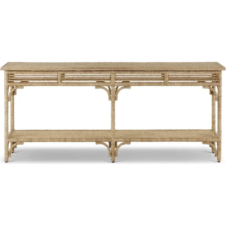 Olisa Large Rope Console Table - LOOMLAN - Currey & Co - Side Tables
