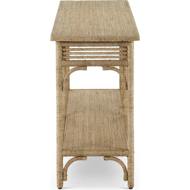 Olisa Large Rope Console Table - LOOMLAN - Currey & Co - Side Tables