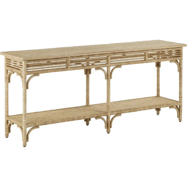 Olisa Large Rope Console Table - LOOMLAN - Currey & Co - Side Tables