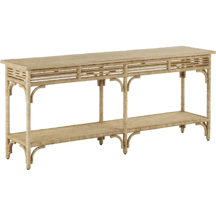 Olisa Large Rope Console Table - LOOMLAN - Currey & Co - Side Tables
