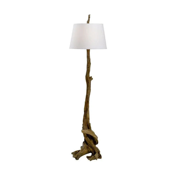 Olmsted Natural Wood Finish Floor Lamp-Floor Lamps-Wildwood-Natural-LOOMLAN
