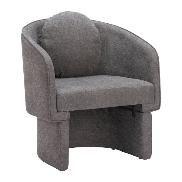 Olya Accent Chair Truffle Gray-Club Chairs-Zuo Modern-LOOMLAN