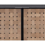 Omari Leather Wooden Sideboard