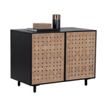 Omari Leather Wooden Sideboard