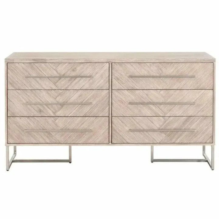 On Stand Mosaic 6 - Drawer Double Dresser - LOOMLAN - Essentials For Living - Dressers