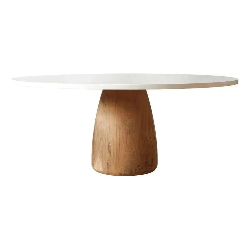 Ona Handcrafted Suar Round Dining Table