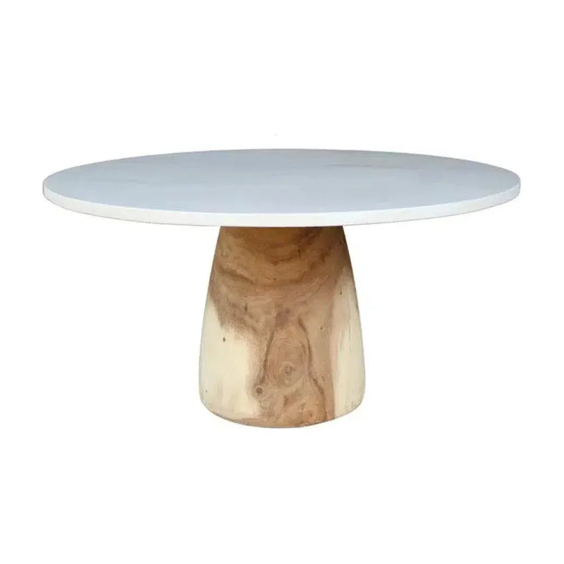 Ona Handcrafted Suar Round Dining Table